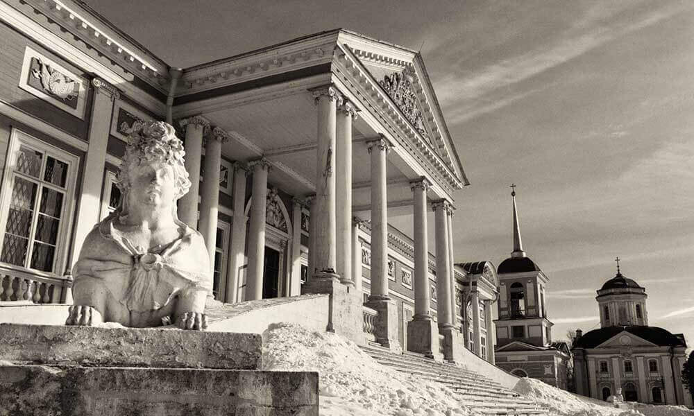 Серия зимних фотографий парка Кусково.
