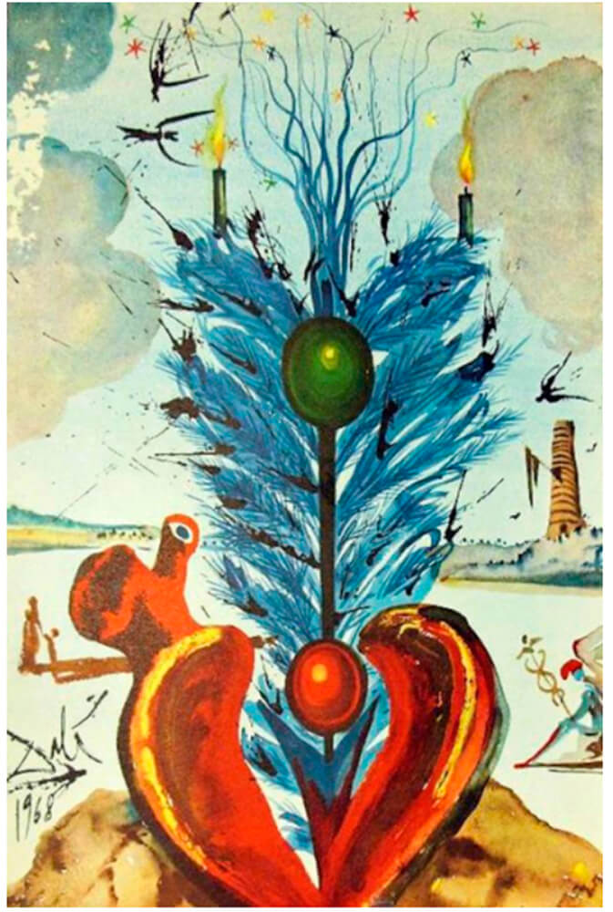 Рождественская открытка Сальвадора Дали. 1964г.
