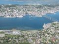 Тромсё. Вид с горы на мост и центр города.
